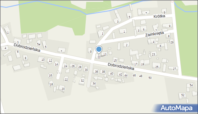 Zębowice, Dobrodzieńska, 11, mapa Zębowice