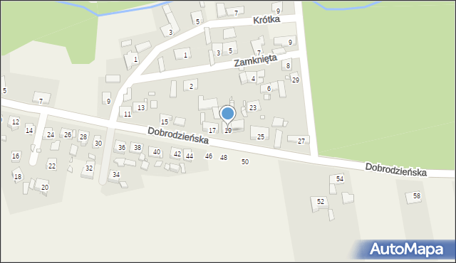 Zębowice, Dobrodzieńska, 19, mapa Zębowice