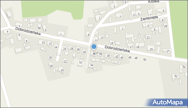 Zębowice, Dobrodzieńska, 36, mapa Zębowice