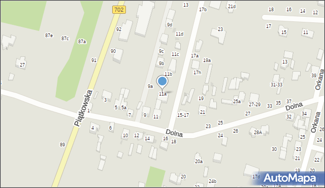 Zgierz, Dolna, 11a, mapa Zgierz