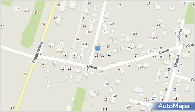 Zgierz, Dolna, 15/17, mapa Zgierz