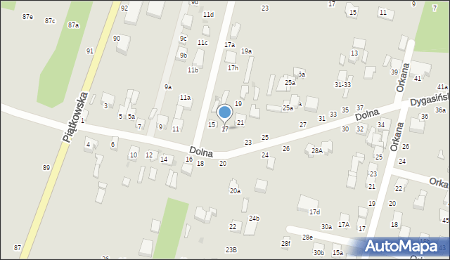 Zgierz, Dolna, 17, mapa Zgierz