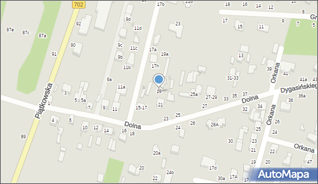 Zgierz, Dolna, 19, mapa Zgierz