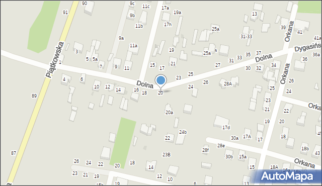 Zgierz, Dolna, 20, mapa Zgierz