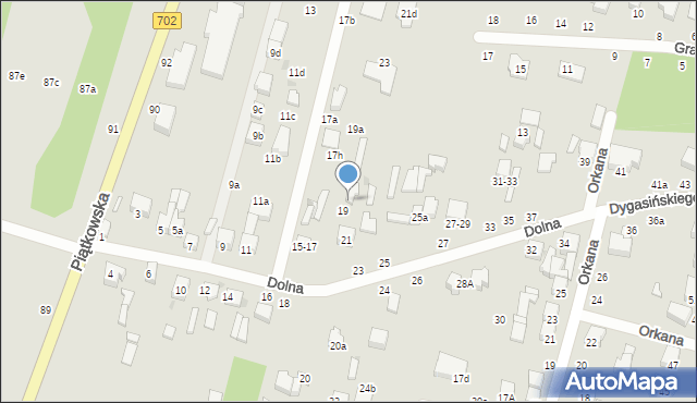 Zgierz, Dolna, 21a, mapa Zgierz