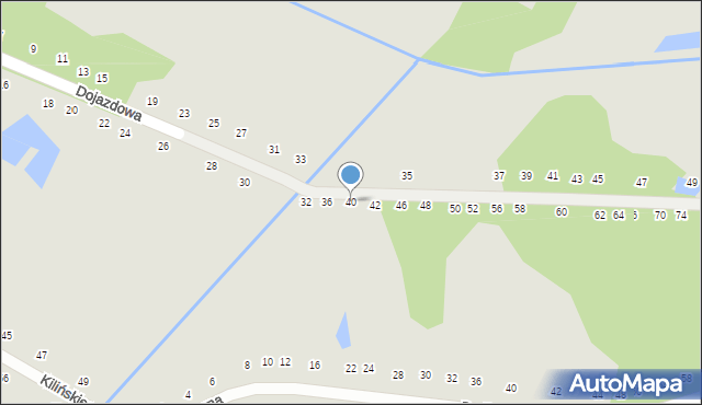 Zwoleń, Dojazdowa, 40, mapa Zwoleń