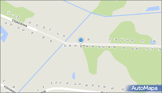 Zwoleń, Dojazdowa, 42, mapa Zwoleń