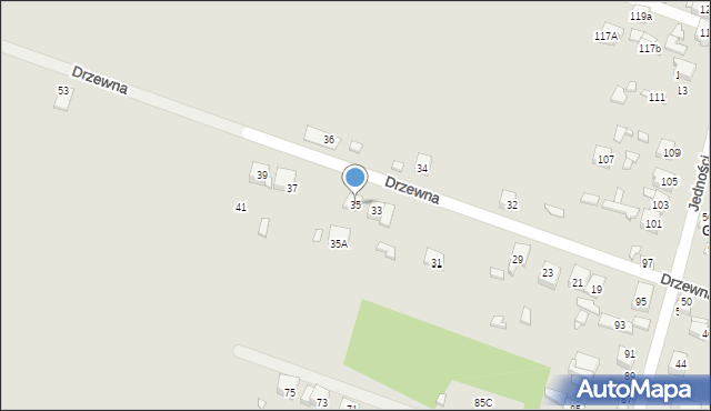 Będzin, Drzewna, 35, mapa Będzin