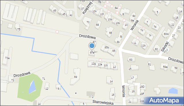 Bezrzecze, Drozdowa, 67a, mapa Bezrzecze