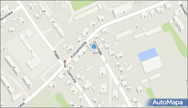 Bielsko-Biała, Drzymały Michała, 13, mapa Bielsko-Białej