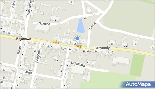 Bojanowo, Drzymały, 17, mapa Bojanowo