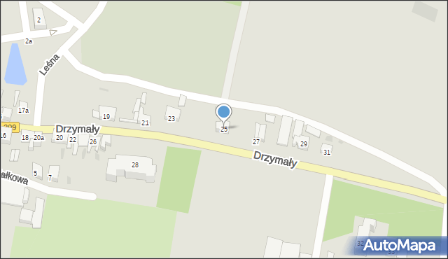 Bojanowo, Drzymały, 25, mapa Bojanowo