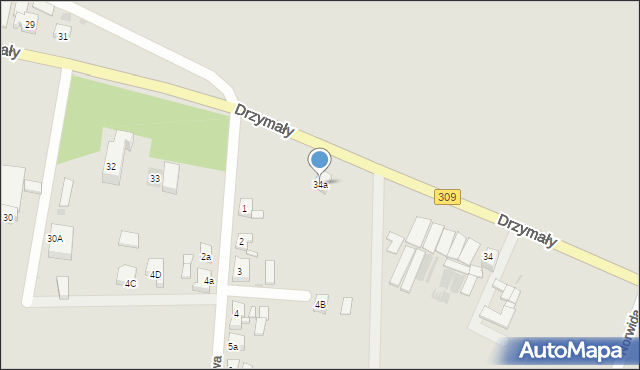 Bojanowo, Drzymały, 34a, mapa Bojanowo