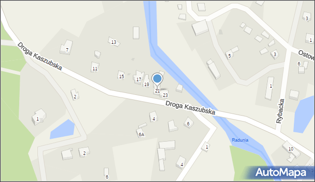 Brodnica Dolna, Droga Kaszubska, 21, mapa Brodnica Dolna