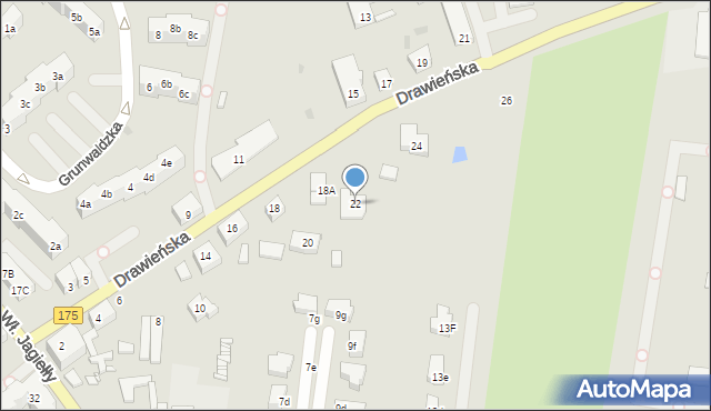 Choszczno, Drawieńska, 22, mapa Choszczno