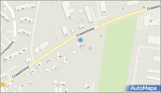 Choszczno, Drawieńska, 24, mapa Choszczno