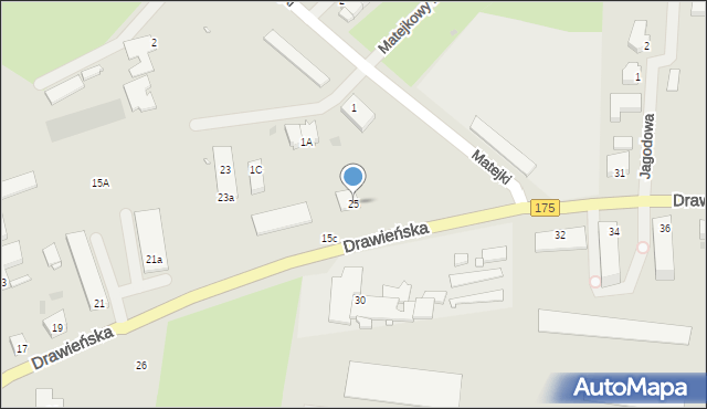 Choszczno, Drawieńska, 25, mapa Choszczno