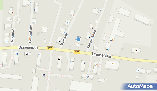 Choszczno, Drawieńska, 37, mapa Choszczno