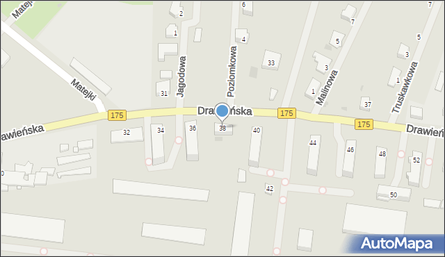 Choszczno, Drawieńska, 38, mapa Choszczno