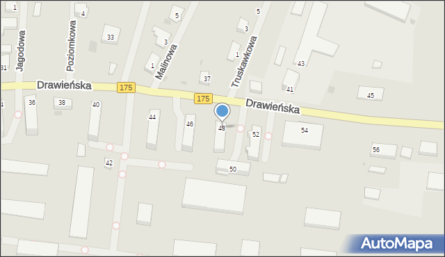 Choszczno, Drawieńska, 48, mapa Choszczno