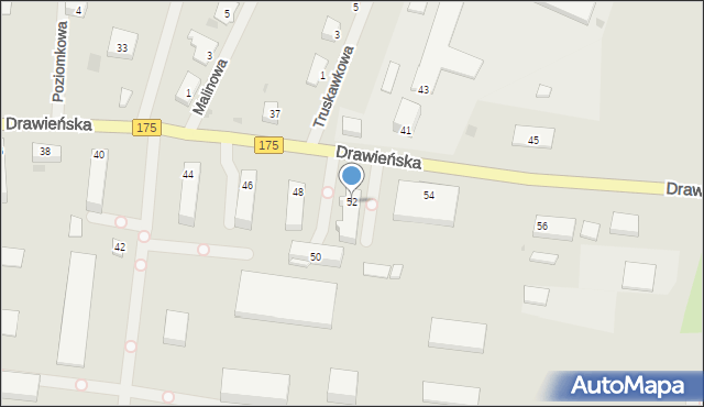 Choszczno, Drawieńska, 52, mapa Choszczno