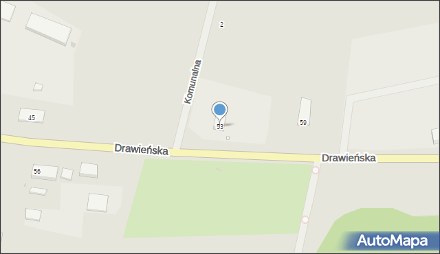 Choszczno, Drawieńska, 53, mapa Choszczno