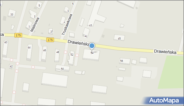 Choszczno, Drawieńska, 54, mapa Choszczno