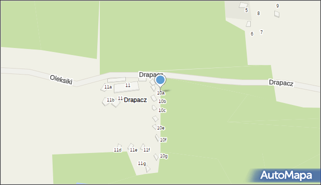 Chwostek, Drapacz, 10a, mapa Chwostek