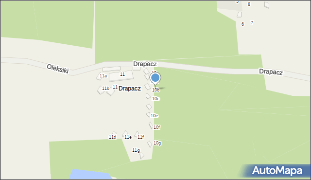 Chwostek, Drapacz, 10b, mapa Chwostek