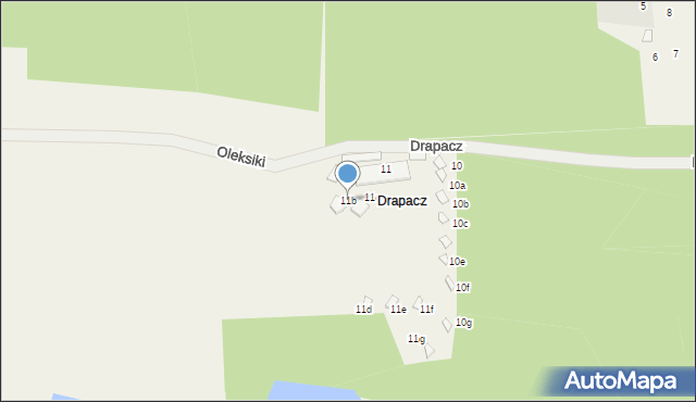 Chwostek, Drapacz, 11b, mapa Chwostek