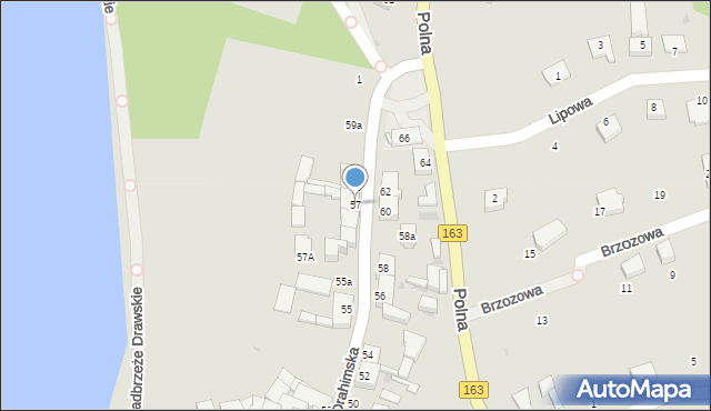 Czaplinek, Drahimska, 57, mapa Czaplinek