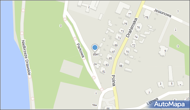 Czaplinek, Drahimska, 65A, mapa Czaplinek