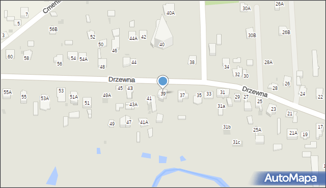 Częstochowa, Drzewna, 39, mapa Częstochowy