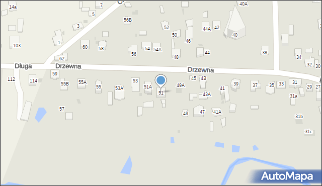 Częstochowa, Drzewna, 51, mapa Częstochowy