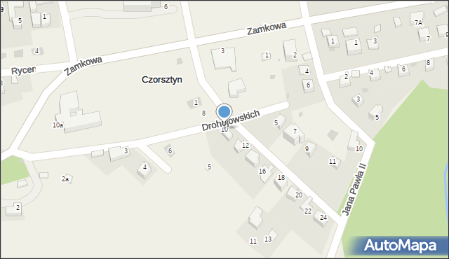 Czorsztyn, Drohojowskich, 10, mapa Czorsztyn