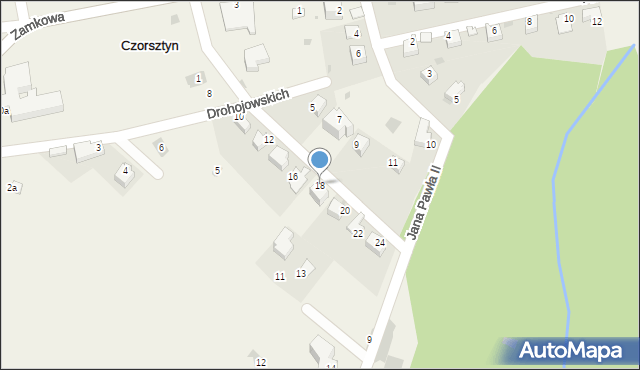 Czorsztyn, Drohojowskich, 18, mapa Czorsztyn