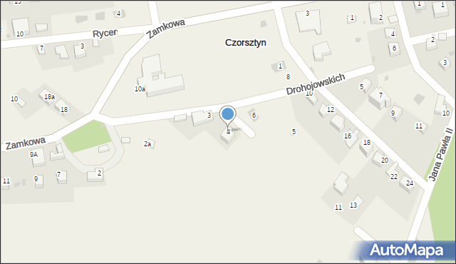 Czorsztyn, Drohojowskich, 4, mapa Czorsztyn