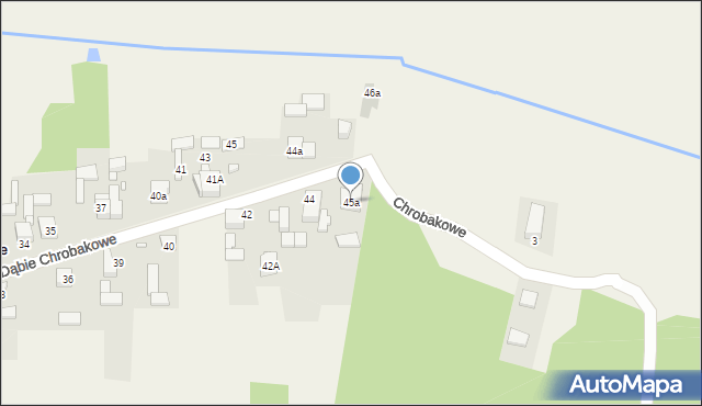 Dąbie Chrobakowe, Droga Dąbie Chrobakowe, 45a, mapa Dąbie Chrobakowe