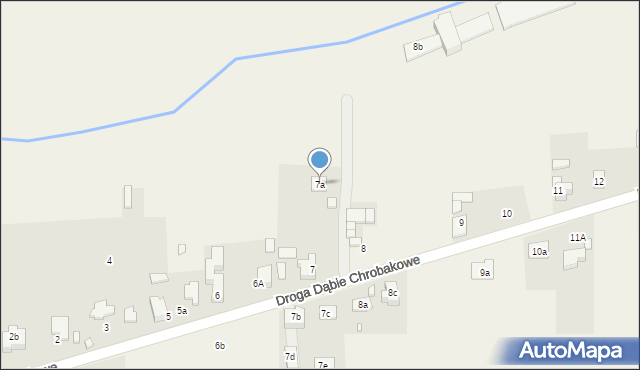 Dąbie Chrobakowe, Droga Dąbie Chrobakowe, 7a, mapa Dąbie Chrobakowe