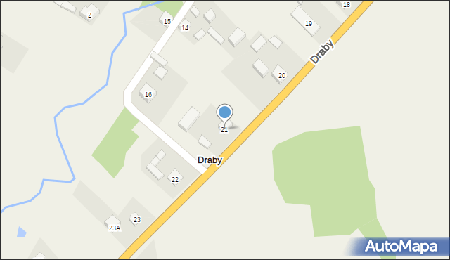 Draby, Draby, 21, mapa Draby