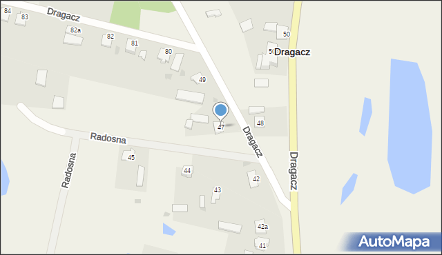 Dragacz, Dragacz, 47, mapa Dragacz