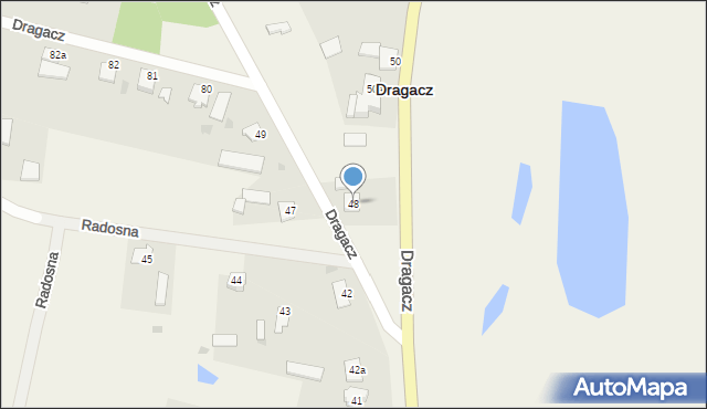 Dragacz, Dragacz, 48, mapa Dragacz