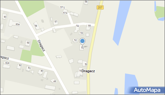 Dragacz, Dragacz, 51, mapa Dragacz