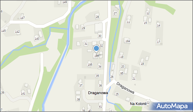 Draganowa, Draganowa, 196, mapa Draganowa