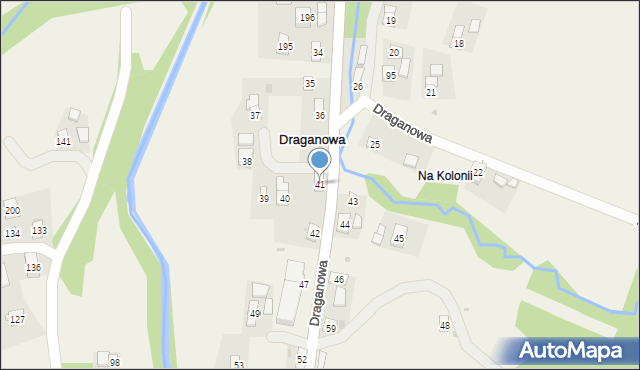 Draganowa, Draganowa, 41, mapa Draganowa