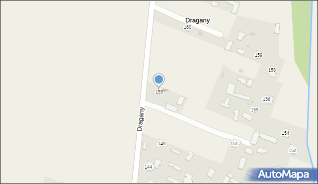 Dragany, Dragany, 153, mapa Dragany