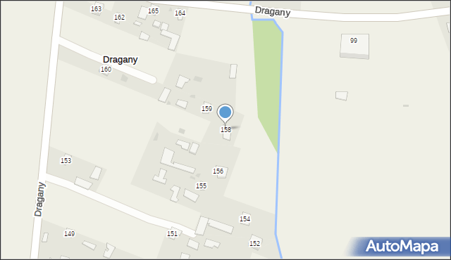 Dragany, Dragany, 158, mapa Dragany