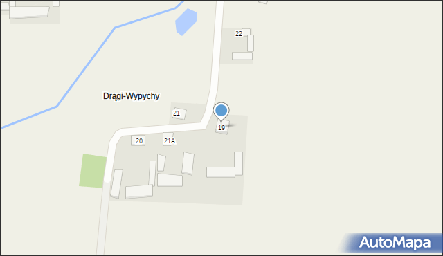 Drągi, Drągi, 19, mapa Drągi