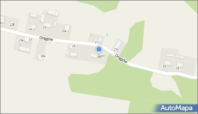 Drągów, Drągów, 16C, mapa Drągów