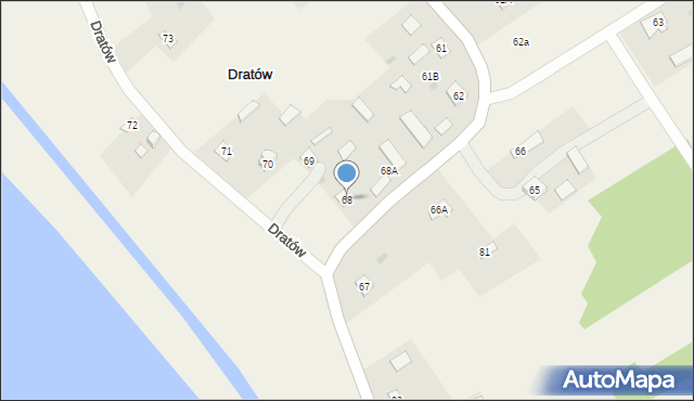 Dratów, Dratów, 68, mapa Dratów